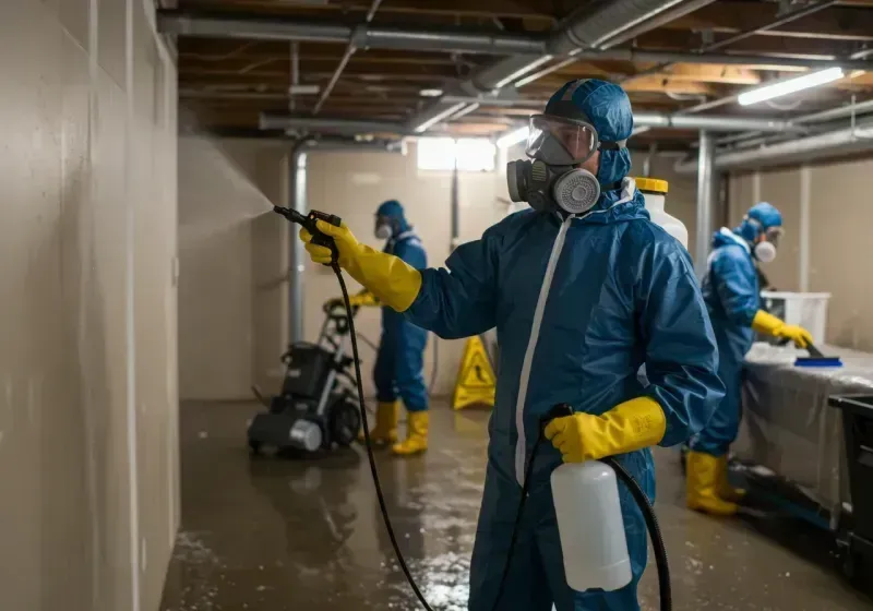 Basement Sanitization and Antimicrobial Treatment process in Edgewood, WA